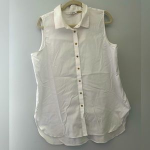 Sleeveless Calvin Klein Button Down Size XL